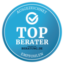 Empfehlung als Top-Berater von BERATUNG.DE